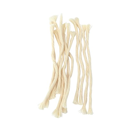 Ner Mitzvah Natural Smokeless Cotton Wicks – 50 Count (Approx.) 39 Ply Thin for Oil Cup Candle – Replacement Wicks - size: Thin