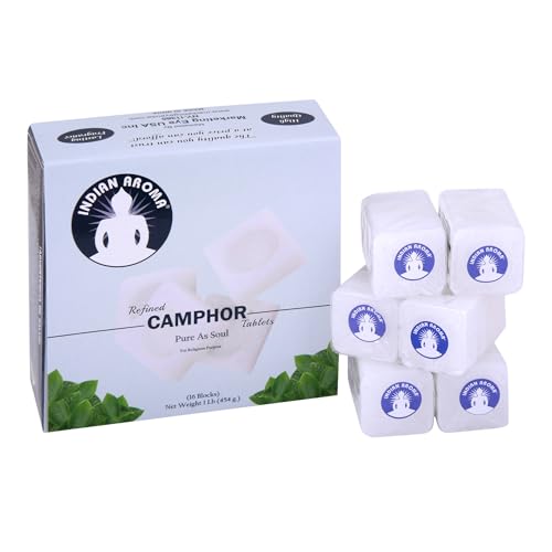 Refined Camphor Blocks 454g – Natural Alcanfor Tablets for Puja, Havan & Temple Use - size: 454 grams