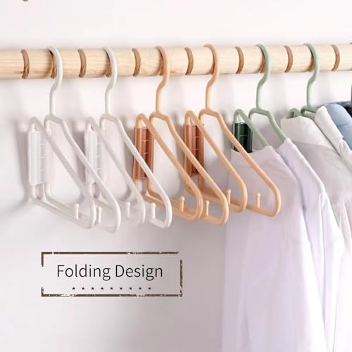 8 Pack Foldable Travel Hangers, White - color: White