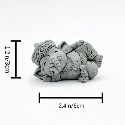 Small Elephant Statue Lord Ganesha Figurine Hindu Meditation Buddha, G - color: G