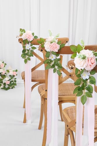 10 Pink Wedding Aisle Decorations - color: Pink