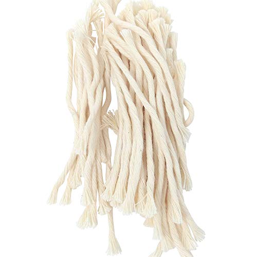 Ner Mitzvah Natural Smokeless Cotton Wicks – 50 Count (Approx.) 39 Ply Thin for Oil Cup Candle – Replacement Wicks - size: Thin