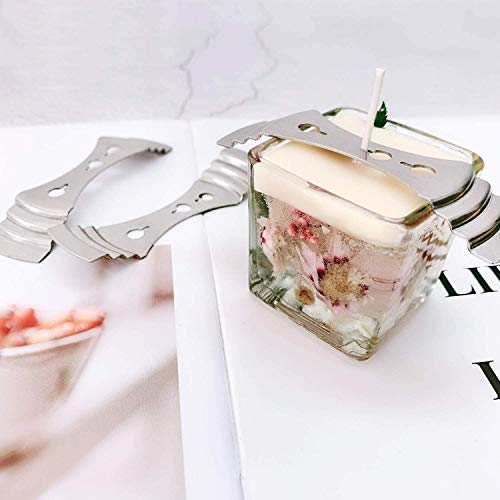 DINGPAI 20pcs Candle Wick Holder & 180 Stickers, Candle Making Supplies - size: 20pcs holders 180pcs stickers