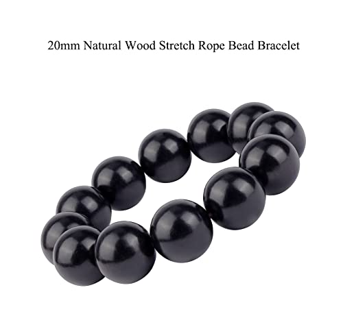 Prayer Bead bracelet Mala Beaded Bracelets for Men Women 12/15MM … - color: 20mm 12 beads ebony