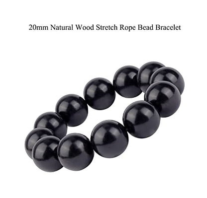 Prayer Bead bracelet Mala Beaded Bracelets for Men Women 12/15MM … - color: 20mm 12 beads ebony