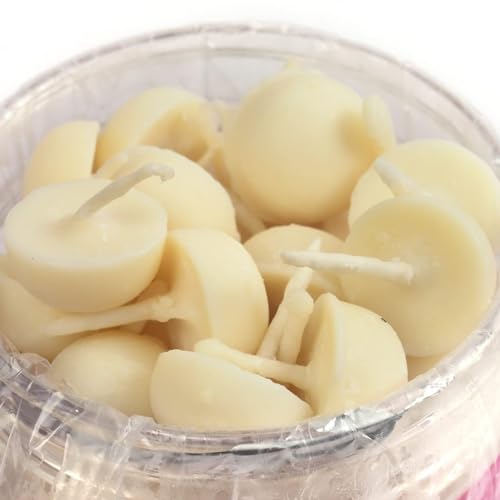 Pure Ghee Diya Wicks | Upto 60 MIn Burning Time | for puja Housewarming Diwali Celebrations Party | Festival Lights Birthday Decorations | Jasmine Mogra Chandan Rose | (Jasmine, 10)