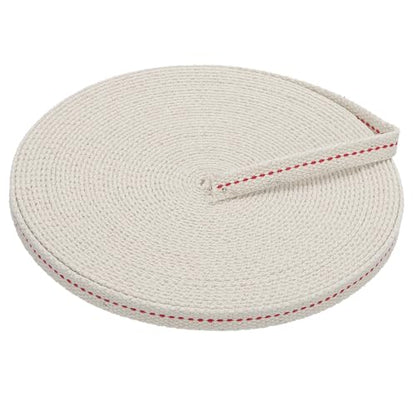 PATIKIL 3/8" Wide 33 Feet 100% Cotton Flat Wick, Oil Lamp Wicks with Red Stitch for Kerosene Lamp Lantern Oil Burner - color: Red, size: 3/8" x 33 Feet