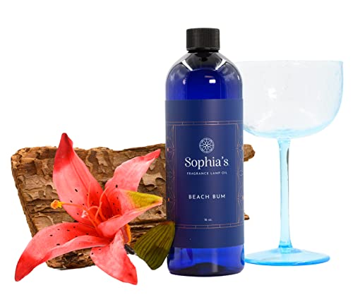 Sophia's Beach Bum Fragrance Lamp Oil Refills, Effusion Lamp Fragrance Oil for Redolere Lamps, Scented Lamp Oil for Fragrance Lamps, 16 Fluid Ounces of Catalytic Scented Oil Made in USA - color: Beach Bum