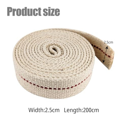 1 Roll/6.5 Feet Flat Oil Lamp Wick, 1 Inc Cotton Wick Replacement for Kerosene Burner, Lantern, Lamps (1, 1 inch) - size: 1 inch