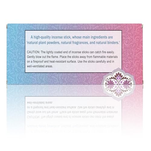 CEREMONY 8 Scents Incense Sticks, 8 in 1 Mix Incense,120 Stick Incense for Mediation,100% Natural-Handmade for Yoga, Organic-Chemicals-Charcoal-Free Purification-Relaxation