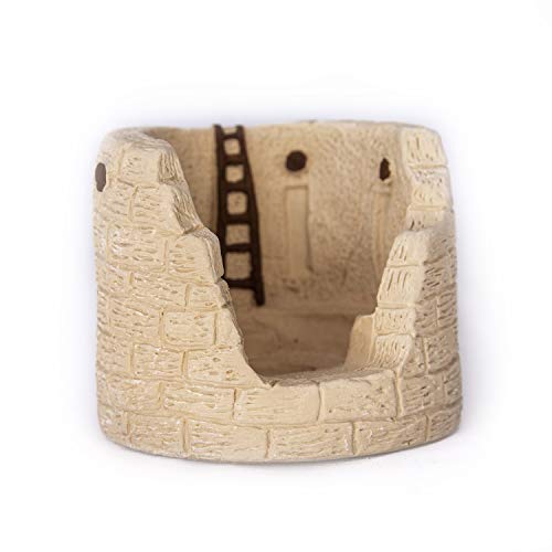 Incienso de Santa Fe - Kiva Natural Wood Incense Burner, Includes 20 Piñon Incense Bricks - Made in the USA - style: Kiva