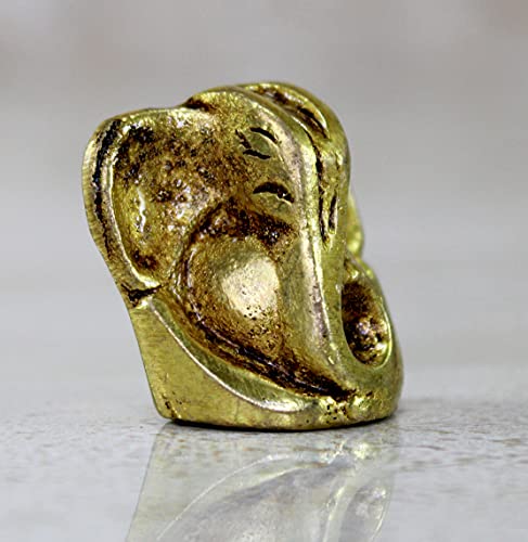 eSplanade Brass Ganesha Idol - 1.2 inches (Small Size) | Home Decor | Ganesh Ganesha | Bal Ganesh | Ganpati Ganapati Murti Statue (Modern) - style: Modern