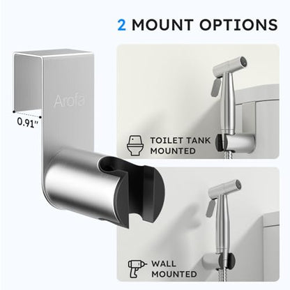 Arofa Handheld Bidet Sprayer, Bidet Attachment for Toilet, Brushed Nickel - color: Brushed Nickel, size: 1 Pack