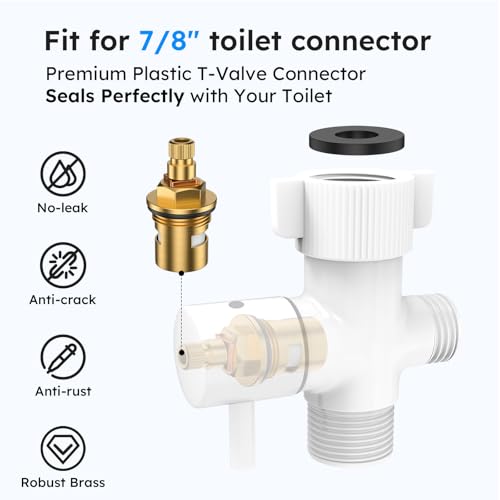 Arofa Handheld Bidet Sprayer, Bidet Attachment for Toilet, Bright White - color: White Bright White, size: 1 Pack