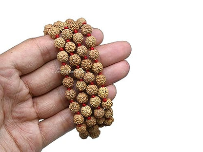Amazing Gemstone 108 Beads Handmade Mala (Knotted, Rudraksha) - color: Rudraksha, style: Knotted