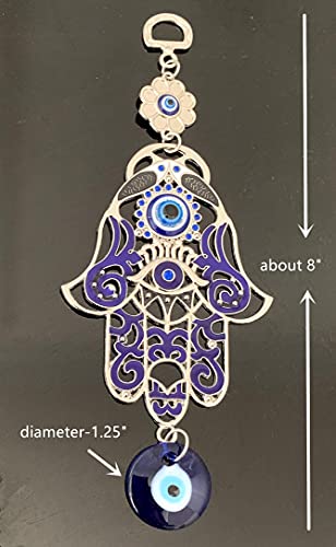 Betterdecor Blue Evil Eye Hamsa Hand Hanging Home Office Decoration-023