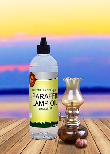 Ner Mitzvah Citronella Scented Lamp Oil, 32 Ounce Smokeless and Odorless Insect and Mosquito Repellent Paraffin Lamp Oil for Indoor and Outdoor Lanterns, Torches and Oil Candle - size: 32 Ounces