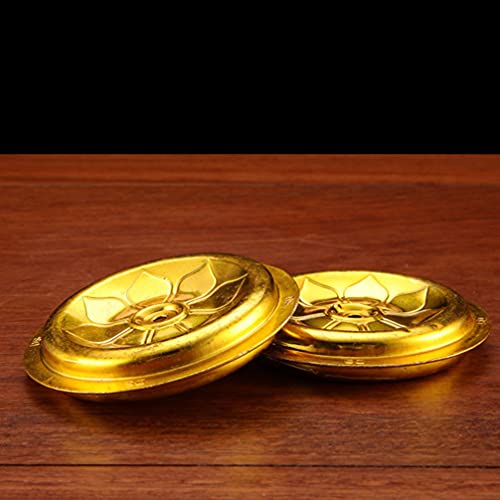 DOITOOL Floating Wick Holders for Oil Lamps: 9PCS Aluminum Round Floating Wick Holder Oil Lamp Disc Holder Candle Float Stand Rack for Home Temple Buddhist Supplies - 1.5inch