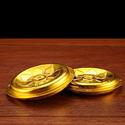 DOITOOL Floating Wick Holders for Oil Lamps: 9PCS Aluminum Round Floating Wick Holder Oil Lamp Disc Holder Candle Float Stand Rack for Home Temple Buddhist Supplies - 1.5inch
