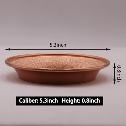 Copper Offering Prayer Ritual Bowl - Carving Twelve Tonstellations Brass Decorative Plate Great for use Smudging, Incense Burner Holder,Candle Dish, Ash Catcher,Jewelry Dish,Keys Basket - style: Twelve Tonstellations