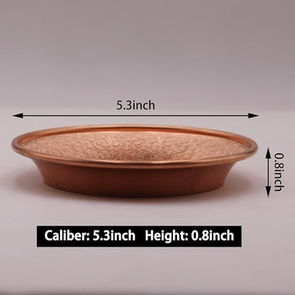 Copper Offering Prayer Ritual Bowl - Carving Twelve Tonstellations Brass Decorative Plate Great for use Smudging, Incense Burner Holder,Candle Dish, Ash Catcher,Jewelry Dish,Keys Basket - style: Twelve Tonstellations
