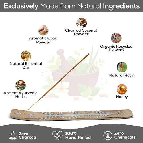 Satya Nag Champa White Sage Incense Sticks, SatyaBng (Bangalore) Insenses 15gmx12 Pack with Raajsee Insence Holder Bundle, Nag Champa Natural Incense - color: White Sage