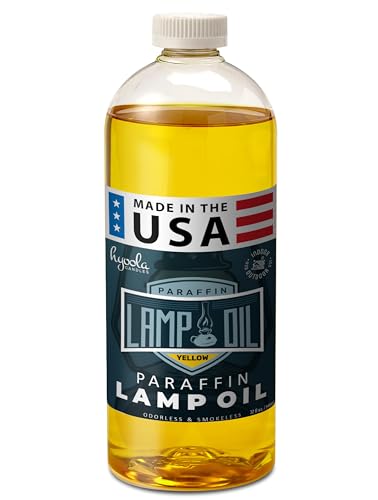 Hyoola Liquid Paraffin Lamp Oil, Yellow Smokeless, Odorless, Ultra Clean Burning Fuel for Indoor and Outdoor - Highest Purity Available, 32oz Candles - color: Yellow