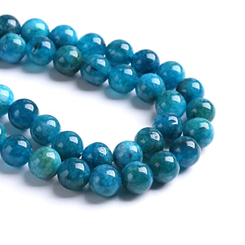 160PCS 4MM Blue Apatite Spacer Loose Beads for Jewelry Making DIY Bracelet Necklace 2 Strands - color: Apatite, size: 4mm (2 strands)