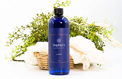 Sophia's Linen Fragrance Lamp Oil Refills, Effusion Lamp Fragrance Oil for Redolere Lamps, Scented Lamp Oil for Fragrance Lamps, 16 Fluid Ounces of Catalytic Scented Oil Made in USA - color: Linen