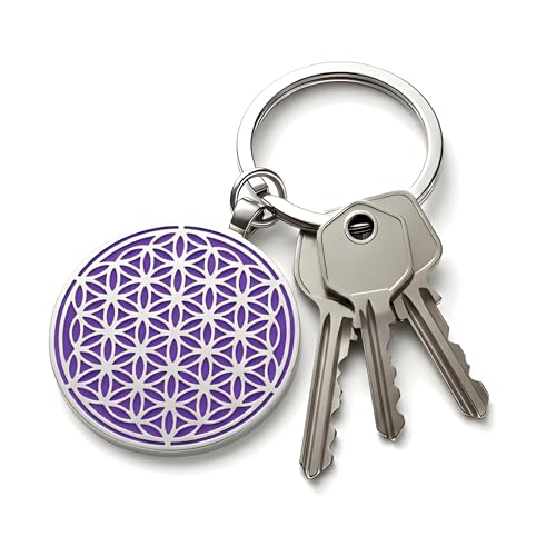 1" Stainless Steel Necklace Charms | Third Eye Vision | Peace Symbol | Finding Your Self | Yin & Yang | Moon Cat | Turtle Power | Flower of Life | | OM | Mystical Spiritual Protection, for Men & Women - style: Silver | Flower of Life Purple