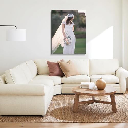 karani Custom Canvas Prints with Your Photos, Personalized Wall Art for Home Decor, Unique Personalized Gifts for Wedding, Birthday, Family & Friends, Ready to Hang Canvas Prints 16x20 - size: 16"L x 20"W