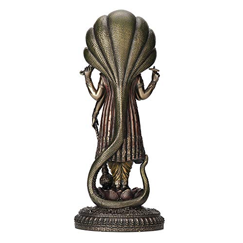 Veronese Design Hindu God Shesha Vishnu Figurine Statue, 12.5 Inch