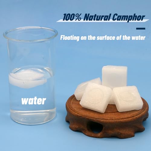 300Grams Natural Camphor Blocks – 64-Tablets Refined Pure Camphor Cubes for Indian Pooja Alcanfor Tablets Religious Purpose Kapoor for Pooja Odor Eliminator Incense Ideal Indian Ritual