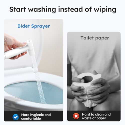 Arofa Handheld Bidet Sprayer, Bidet Attachment for Toilet, Matte White - color: Matte White, size: 1 Pack