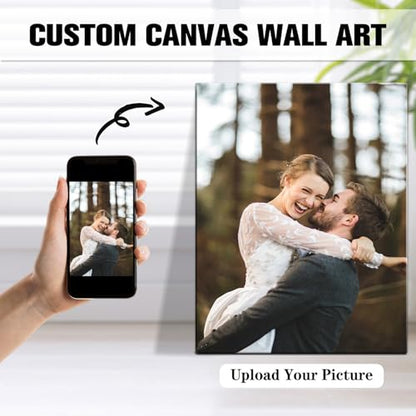karani Custom Canvas Prints with Your Photos, Personalized Wall Art for Home Decor, Unique Personalized Gifts for Wedding, Birthday, Family & Friends, Ready to Hang Canvas Prints 16x24 - size: 16"L x 24"W
