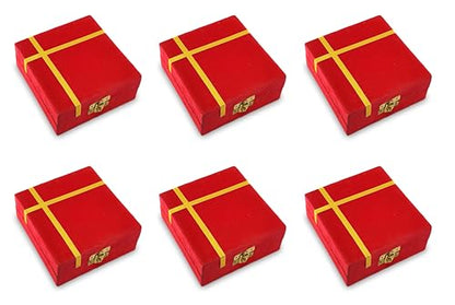 NOBILITY German Silver Diya with Red Velvet Gift Box Ganesh Lakshmi Design Idol Dia Pooja Items Diwali Decoration Puja Gifts Handmade Oil Lamp Traditional Indian Deepawali Gift Items Pack of 6 - size: 6 Sets
