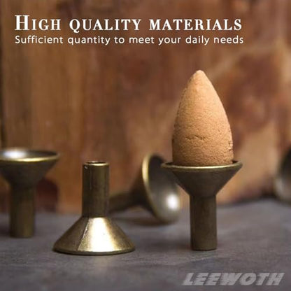 12 Pack Metal Backflow Censer Holders - Durable Incense Burners with Unique Smoke Design, Cone Holders for Meditation/Yoga/Home Decor, 12PCS Heat-Resistant Backflow Holders Set
