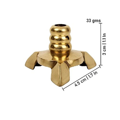 Putrika Traditional Handicrafted Brass Wick Holder|Thiri Stand|Batti Stan |Wick Sustainer Candle Wick Holder|Cotton Wick Holder for Pooja Fits in All Type Diyas - Wick Holder (Big, 4)