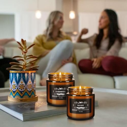 YOROXRG 24 Pcs Scented Candles with Added Natural Essential Oils, 3.05oz, Suitable for Various Festivals, Parties, Yoga, and Home Scene - color: 24P Brown