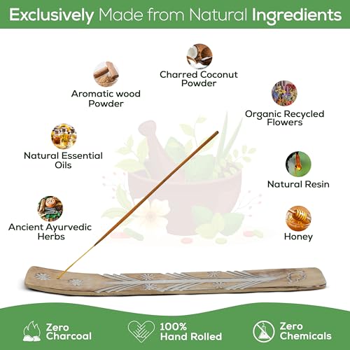 Satya Patchouli Incense Sticks, Satya Bng (Bangalore) Insenses 15gmx3 Pack (45 GMS) with Raajsee Incense Holder Bundle, Satya Nagchampa Natural Incense - color: Patchouli