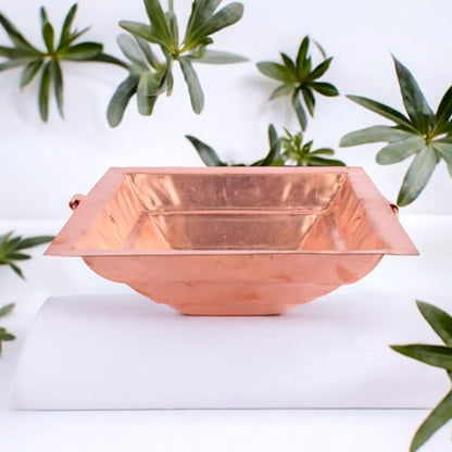 SATVIK Copper Hawan Kund for Pooja l Sacred Copper Havan Kund for Indian Ritualsl Yajnas & Fire Sacrifice l Traditional Puja Essential for Prosperity