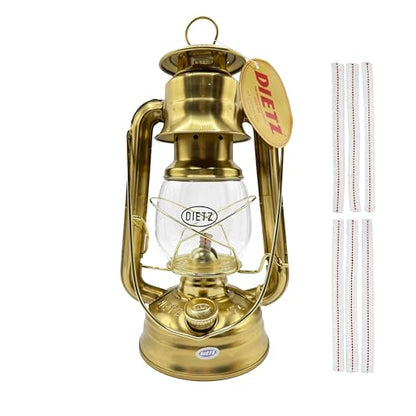 Light of Mine - Dietz #76 Original Lantern with Replacement Wick Strips (#76 Brass) - style: #76 Brass
