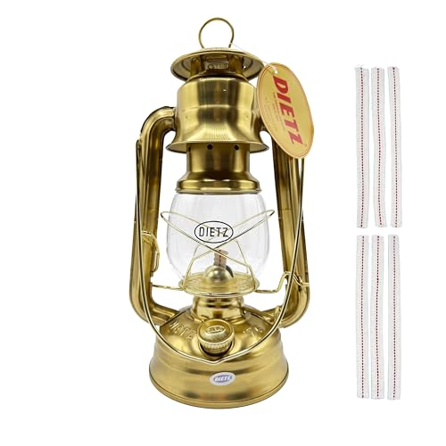 Light of Mine - Dietz #76 Original Lantern with Replacement Wick Strips (#76 Brass) - style: #76 Brass