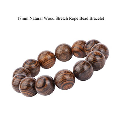 Prayer Bead bracelet Mala Beaded Bracelets for Men Women 12/15MM … - color: 18mm 13 beads Tiger skin
