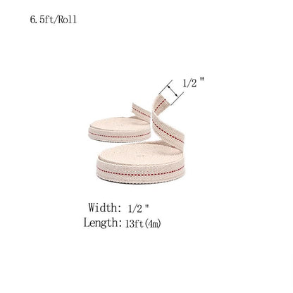 1/2" Inch Lamp Wick or Lantern Wick -Flat Cotton Oil Wicks for Hurricane Lamp or Kerosene Based Lanterns and Candle Burners，Red Stitch 13ft/ 2 Rolls - size: 1/2" -13feet(4m)