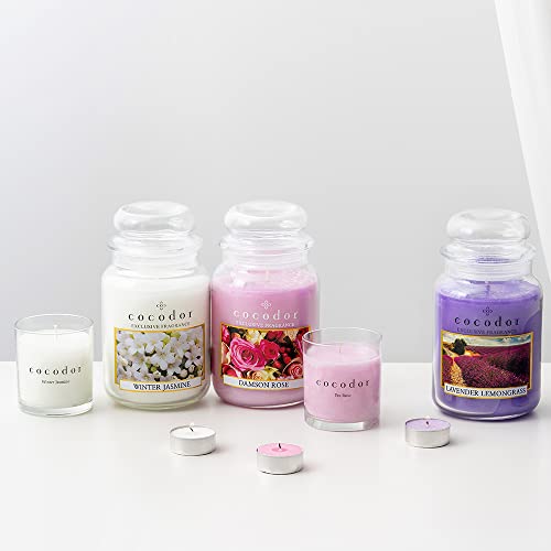COCODOR Scented Tealight Candles/Black Cherry / 25 Pack / 4-5 Hour Extended Burn Time/Made in Italy, Cotton Wick, Scented Home Deco, Fragrance, Mother's Day - color: Black Cherry, size: Tealight 25P