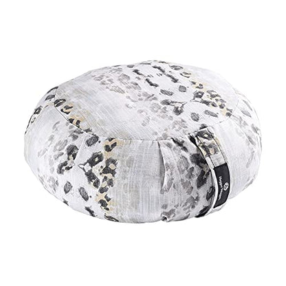 Hugger Mugger Zafu Meditation Cushion - Support in Cross-Legged Sitting, Buckwheat filled, Durable Fabric, Convenient Handle, Handmade in USA - color: Wild Sky