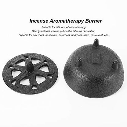 Cast Iron Incense Burner Holder, Lotus Shaped Aromatherapy Burner Incense Burners Towers Incense Burner Bowl Holder for Home Decoration Bathroom Bedroom Cone Incense or Wax Melts