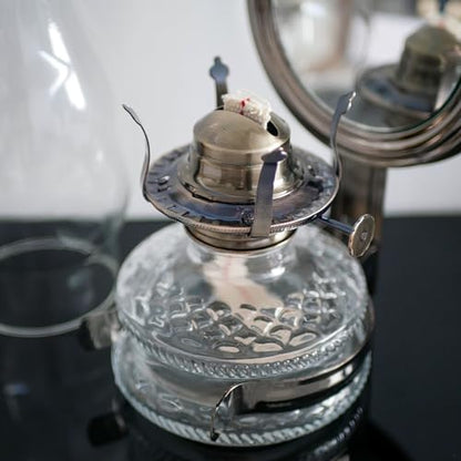 2Pcs Oil Lamp Burner #2 Size Bronze Plated for Antique Lamps Oil Lamp Replacement Kerosene Lamps Parts with Reduction Collar and Cotton Lamp Wick Fits Holds a 3 Inch Base Chimney - color: Green Bronze/2 Pk