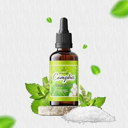 SOUL STICKS Natural Camphor Essential Oil 4 Fl Oz (120ml) 100% Natural Camphor Oil with Glass Dropper for Aromatherapy, Puja, Massage, Skin Care - size: 4 Fl Oz (Pack of 1)